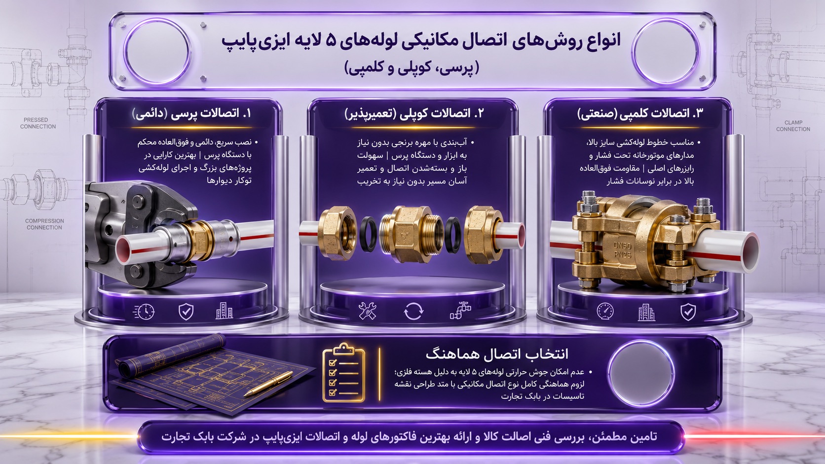 اتصال مناسب برای لوله پنج لایه چیست؟
